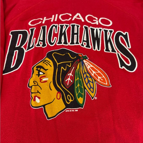 Vintage 1980s NHL Chicago Blackhawks Sweatshirt XL - Picture 3 of 10